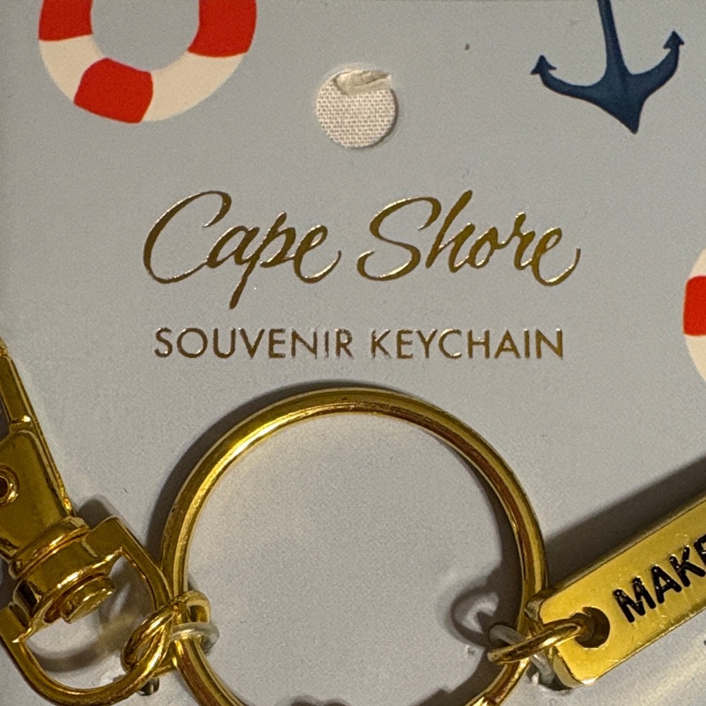 Cape Shore Whale Keychain with Gold Accents - Picture 2 of 7